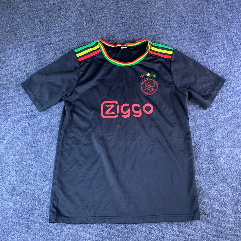 Ajax Amsterdam 21/22 Third Football Jersey Mens Small Black Logo Bob Marley #11
